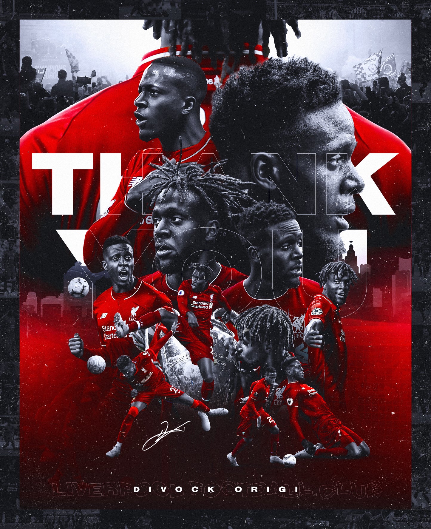 Divock Origi Liverpool FC Tribute Poster PSD