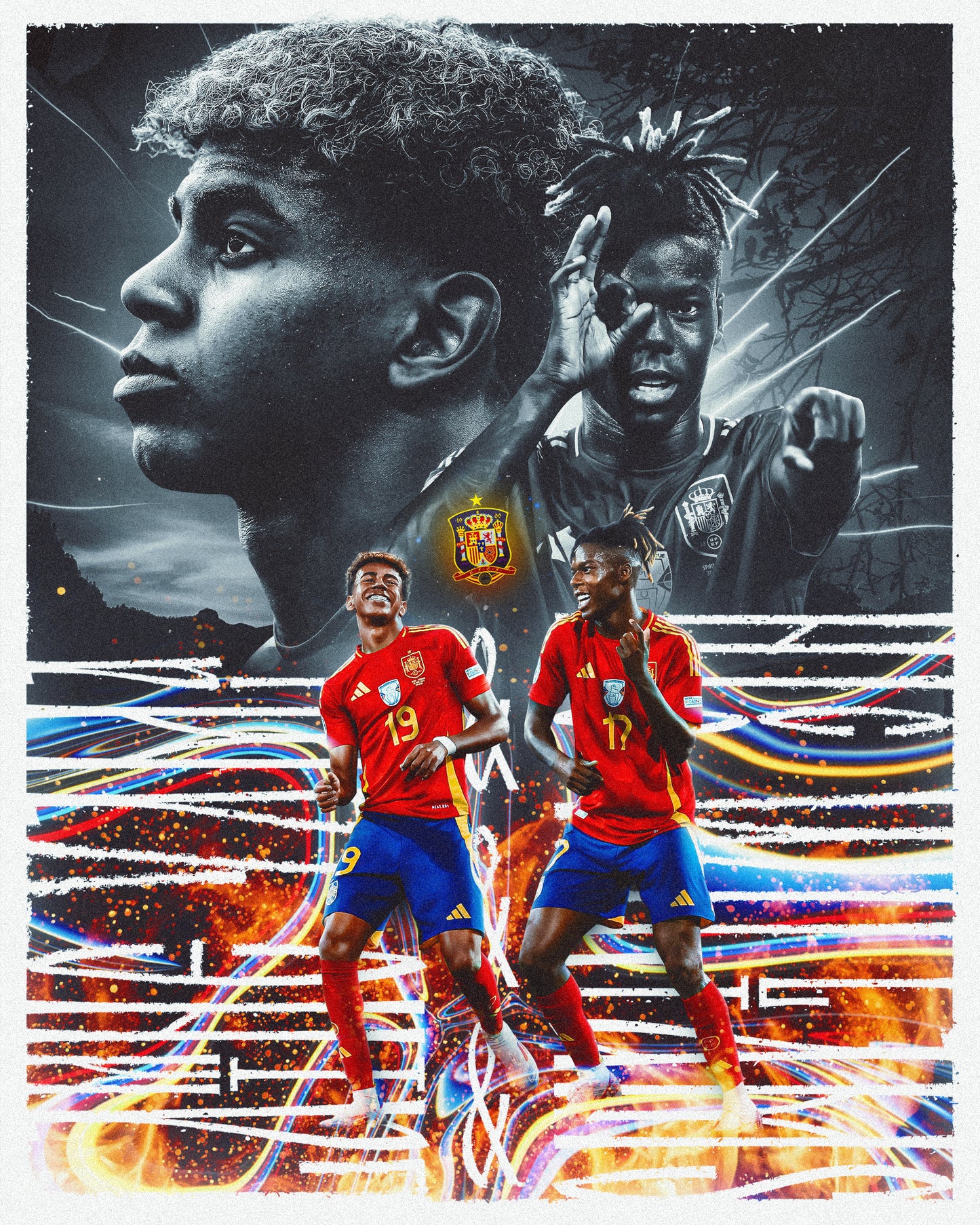 Nico Williams & Lamine Yamal Spain EURO 2024 PSD