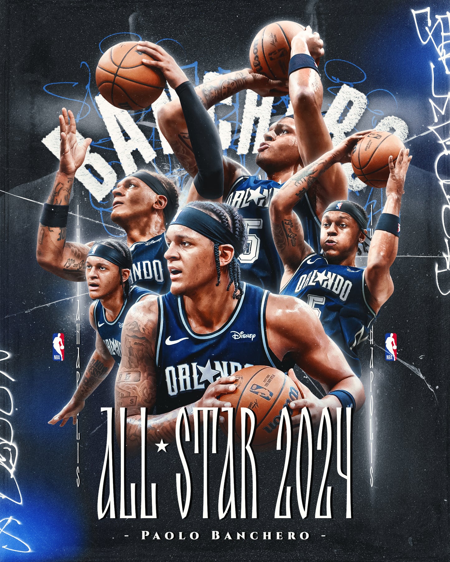 Paolo Banchero Orlando Magic 2024 NBA All-Star PSD