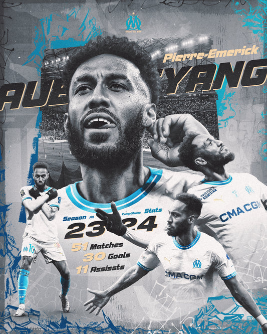 Pierre-Emerick Aubameyang Olympique de Marseille 2023/24 PSD