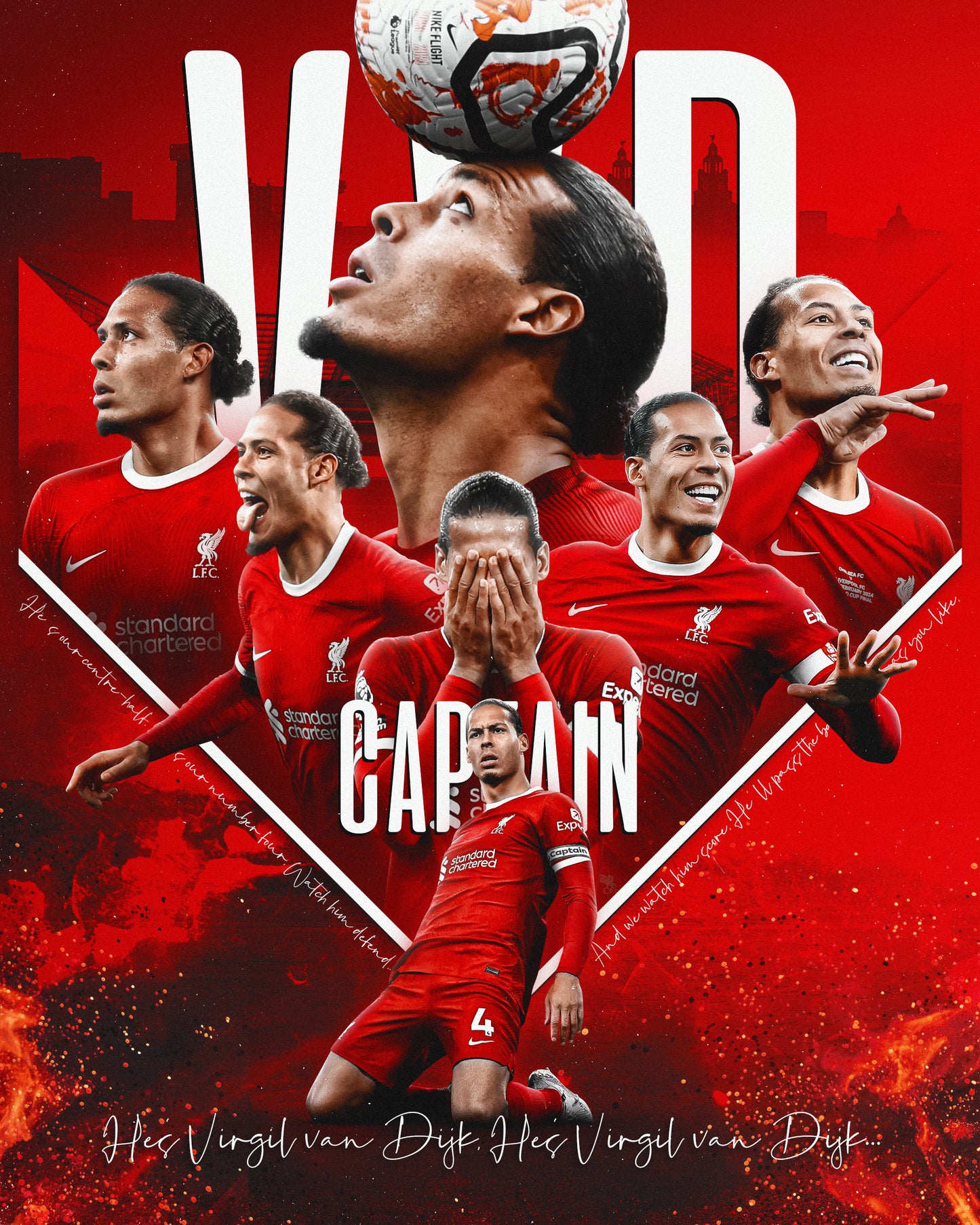 Virgil Van Dijk Liverpool FC PSD