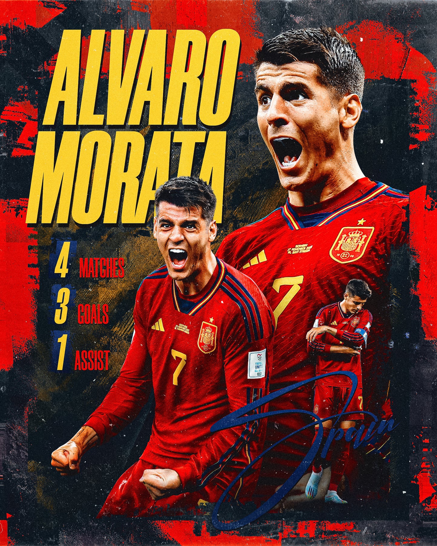 Alvaro Morata Spain World Cup 2022 PSD