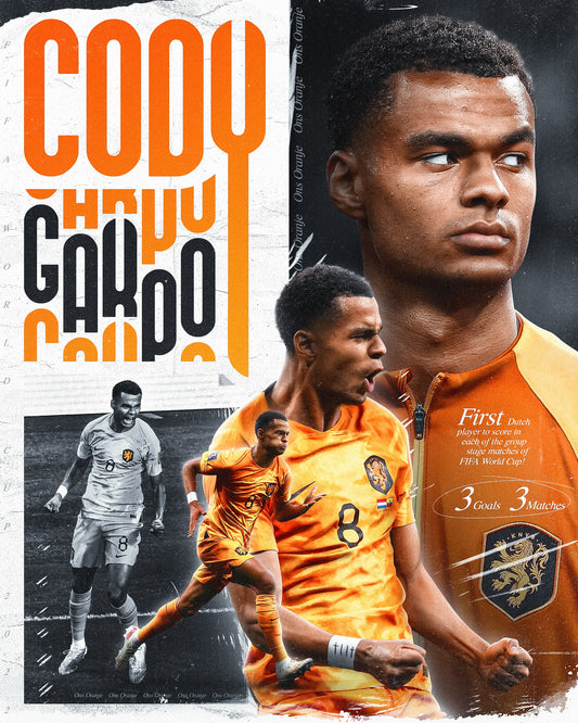 Cody Gakpo Netherlands World Cup 2022 PSD