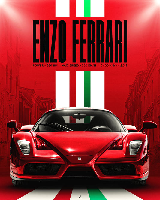 Enzo Ferrari Poster PSD