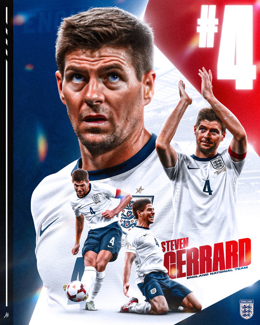 Steven Gerrard English National Team PSD