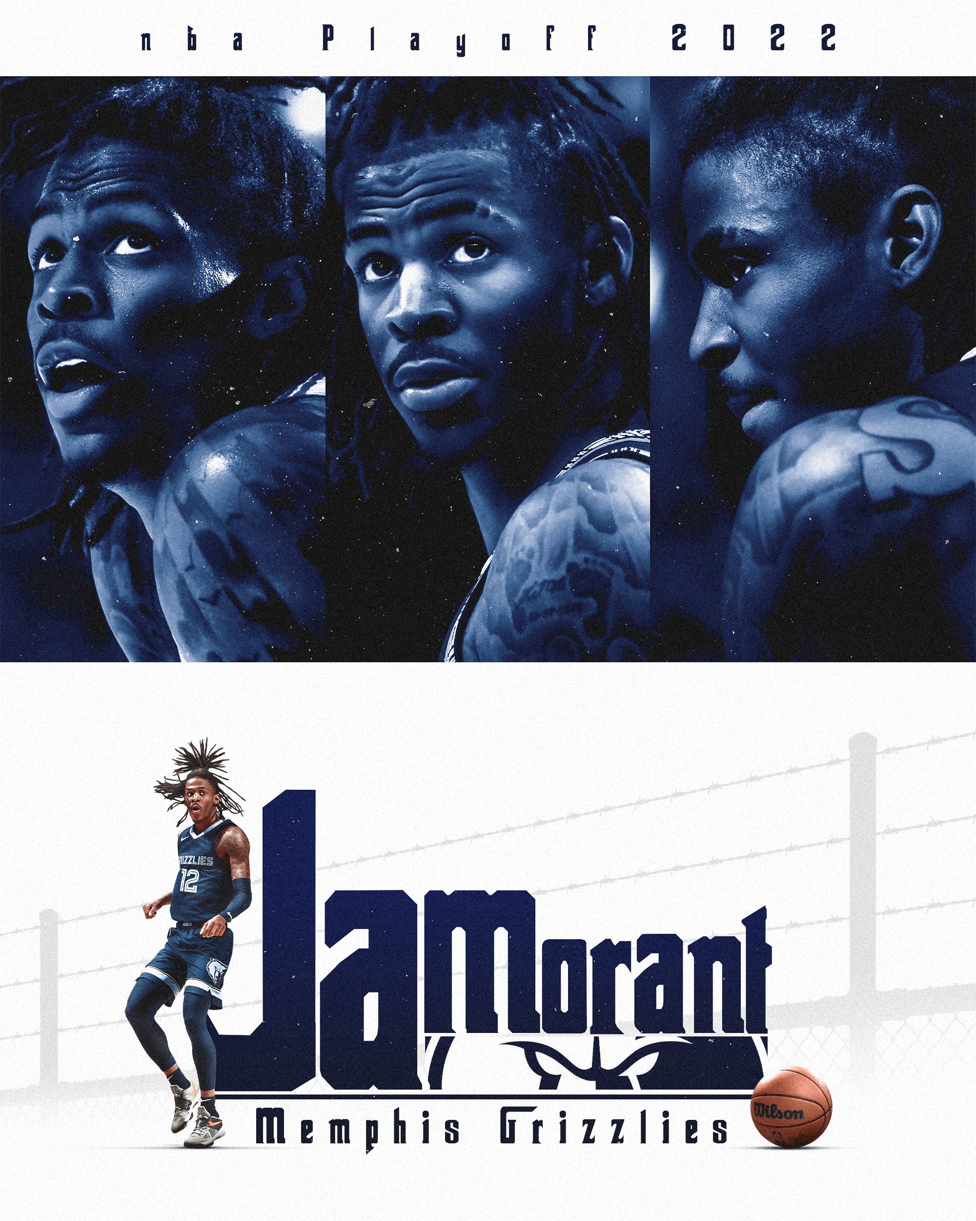 Ja Morant Poster Remake PSD Graphic Design Adobe Photoshop File – ARTLER8