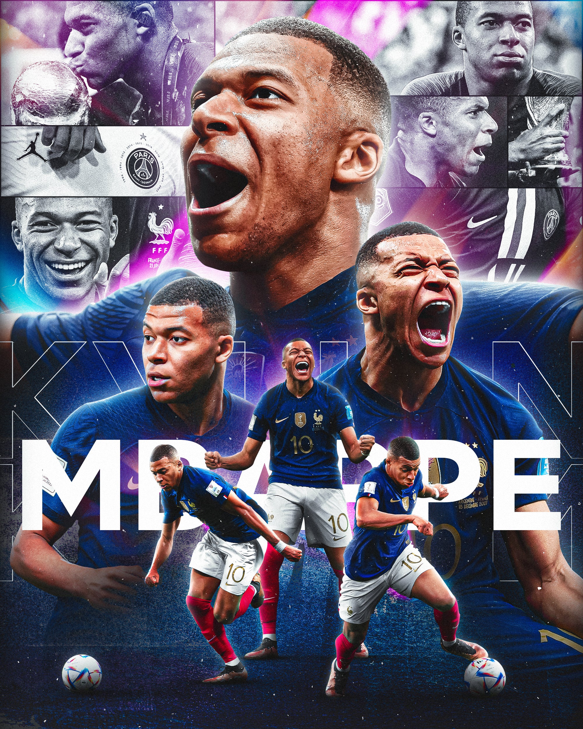 Kylian Mbappe France FIFA World Cup 2022 4K Wallpaper iPhone HD Phone 380i