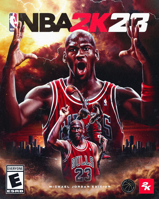 NBA 2K23 Michael Jordan Cover PSD