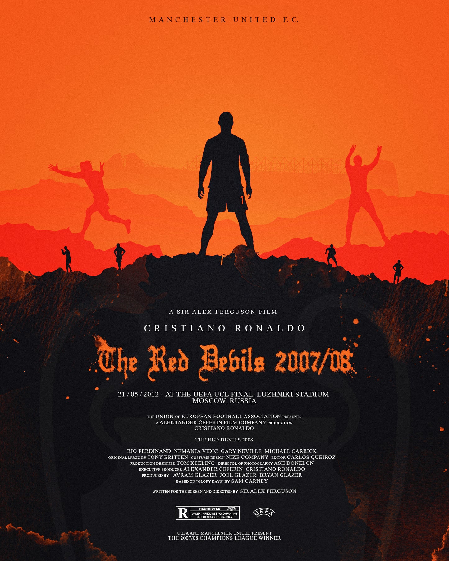 Manchester United 2007/08 Poster Remake PSD
